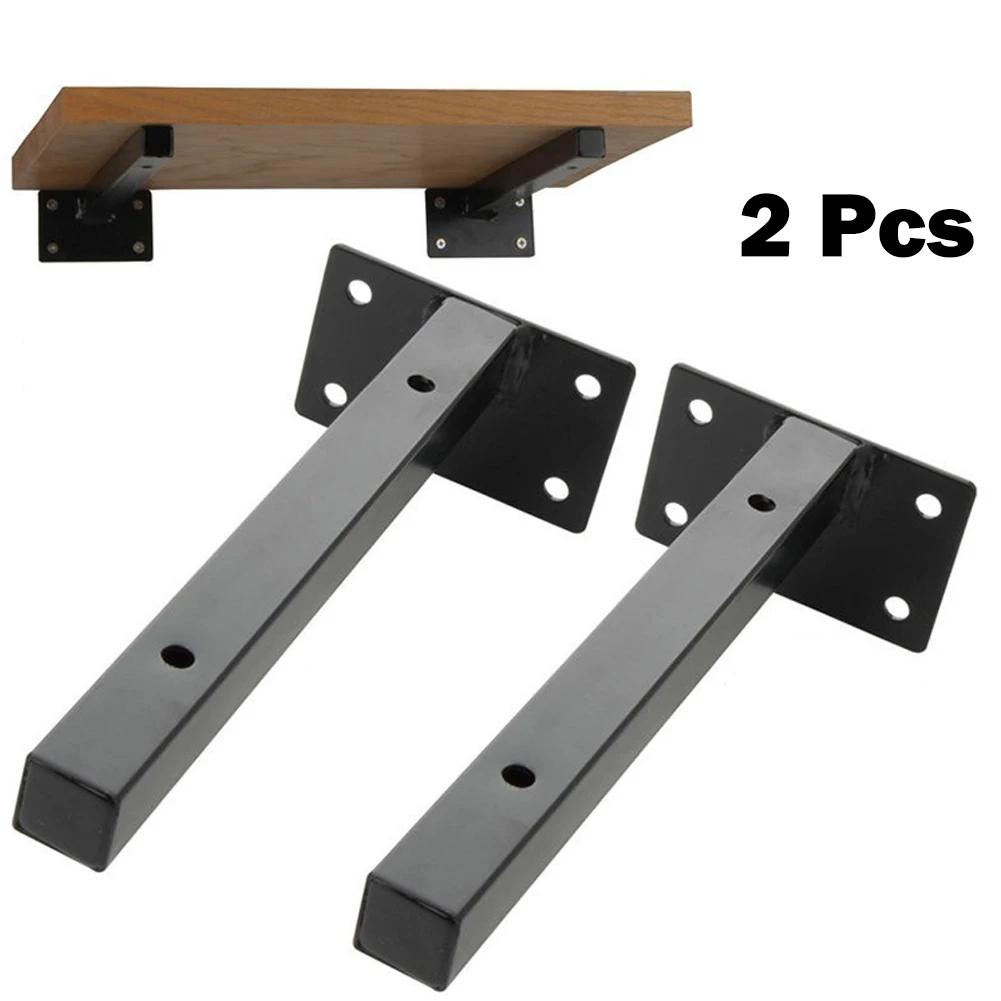 2Pcs Wall Shelf Bracket Supports Partition Support Frame Stainless Steel Heavy Shelf Support Brackets Furniture Hardware