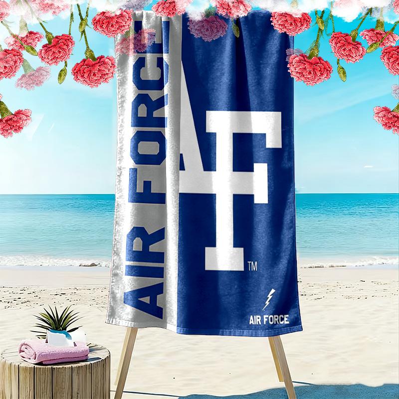 Air Force Falcons Print Beach Towel, Large Soft Quick Dry Towel for Beach Camping Swimming
