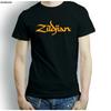 Мужская хлопковая черная футболка ZILDJIAN CYMBALS DRUMS T-SHIRT DRUMMER GIUTAR MUSIC TURKISH Hip-Hop Простая сшитая футболка T Shirt sbz128