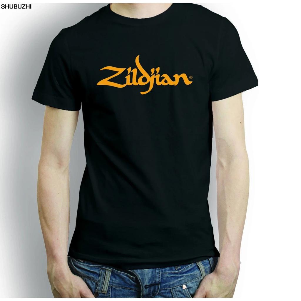 Мужская хлопковая черная футболка ZILDJIAN CYMBALS DRUMS T-SHIRT DRUMMER GIUTAR MUSIC TURKISH Hip-Hop Простая сшитая футболка T Shirt sbz128