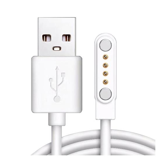 60 см магнитный USB-кабель для зарядки смарт-часов, быстрая зарядка, чистый медный провод, 4-контактный, не спутывающийся кабель для зарядки