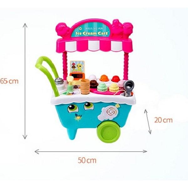 Leapfrog Korean-English version ice cream cart shopping play, mixed colors, 1 set, Korean popular toys