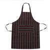 Pufo Simple Kitchen Cooking Apron Black Stripe Universal Size Stain-Resistant Waterproof Easy Clean