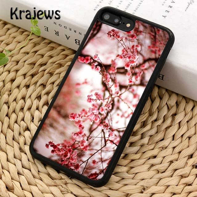 Krajews Япония Цветок Сакура Чехол для телефона для iPhone 14 5 SE 6s 7 8 plus XR XS 11 12 13 pro max Samsung S21 S22 Plus