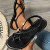 Women Flat Sandals Summer Fashion Woven Gladiator Sandals Women Beach Holiday Shoes