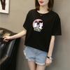 Харадзюку милый мультяшный принт Футболки с коротким рукавом Женские Летние из чистого хлопка Повседневные свободные студенческие Футболки Женские Y2k Топы