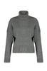 Women's Elegance Style Sweater Stone Turtleneck Hair Braided Soft Textured Knitwear Sweater