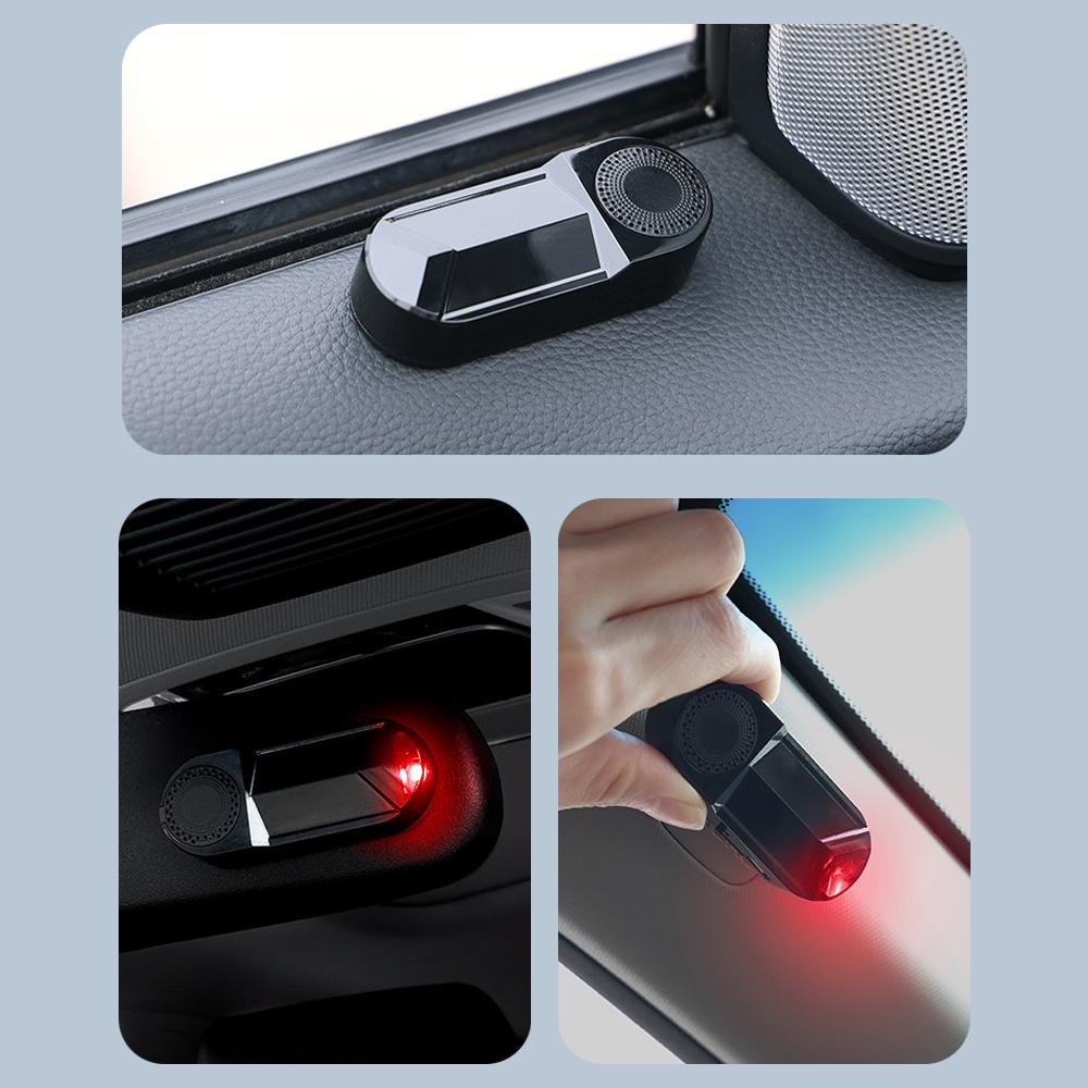 Car Fake Security Light Solar Powered Simulated Dummy Alarm Wireless Warning Anti-Theft Caution Lamp LED Flashing Lights