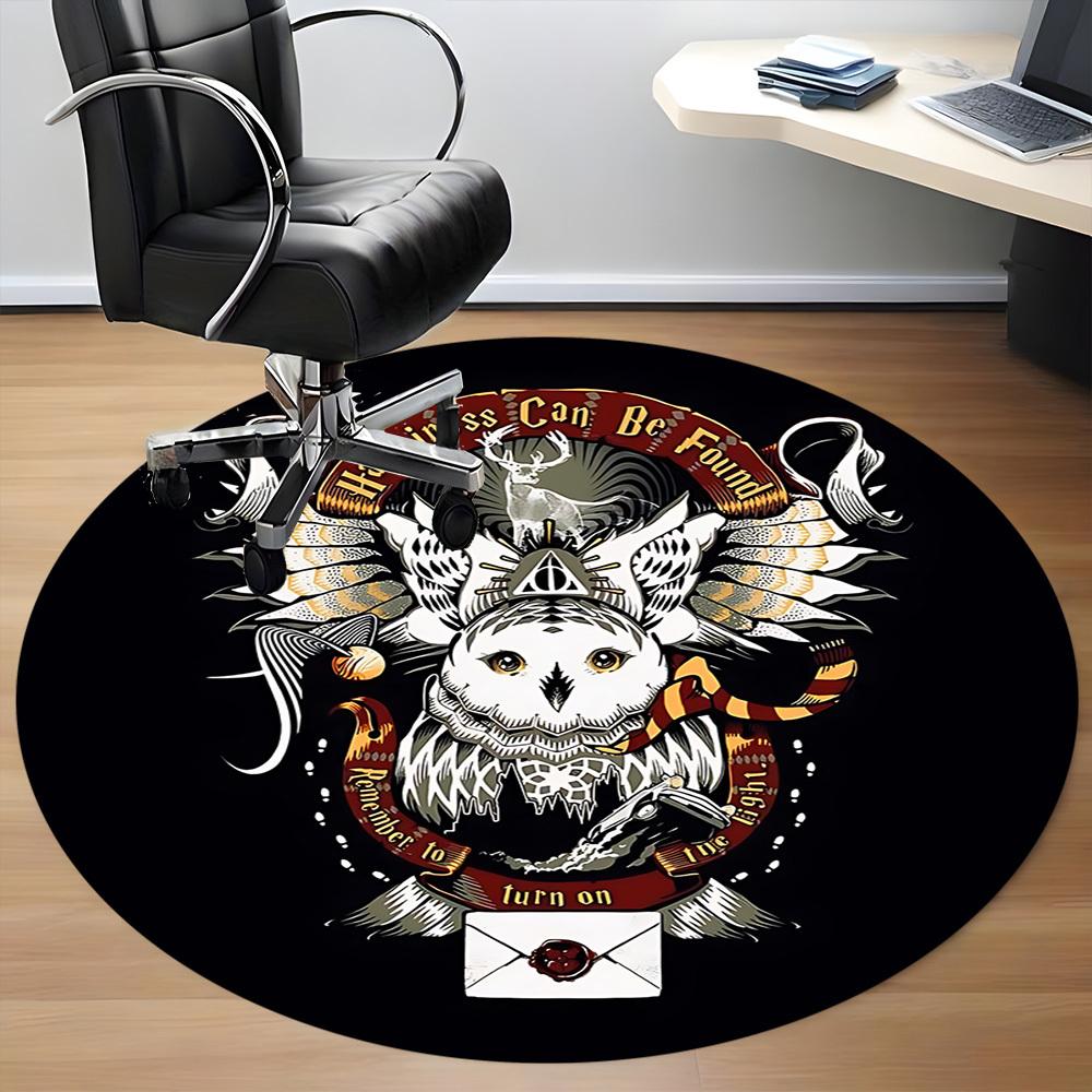 1pc Office Round Area Rug, Under Office Chairs Bedroom Living Room Home Decor a0926093