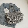 Холщовая сумка с леопардовым принтом, женская сумка-тоут большой вместимости, сумка через плечо