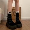Осенне-зимние женские ботильоны на платформе с толстой подошвой, модные женские ботильоны для увеличения роста