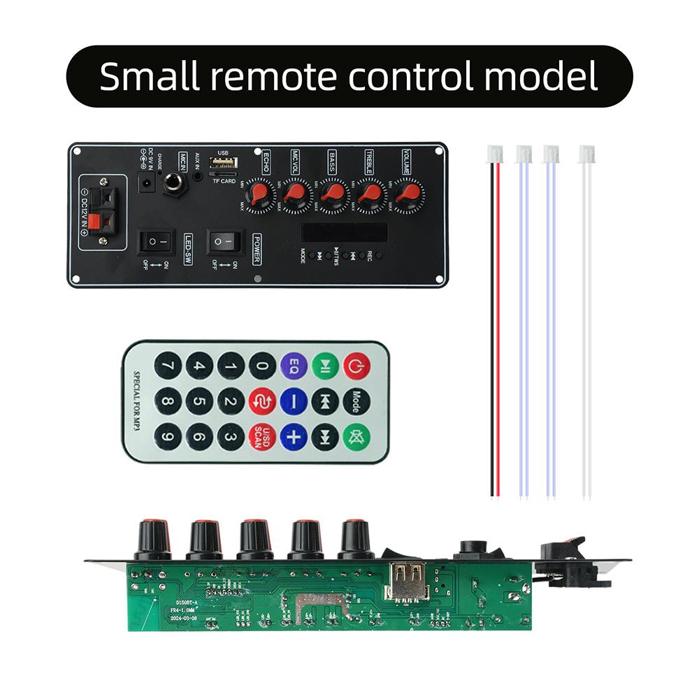 D150BT MP3 Bluetooth Decoder Module Built In 2X10W Amplifier DC12V 7.4V Power Supply TF USB FM LINE IN For DIY Audio Speaker