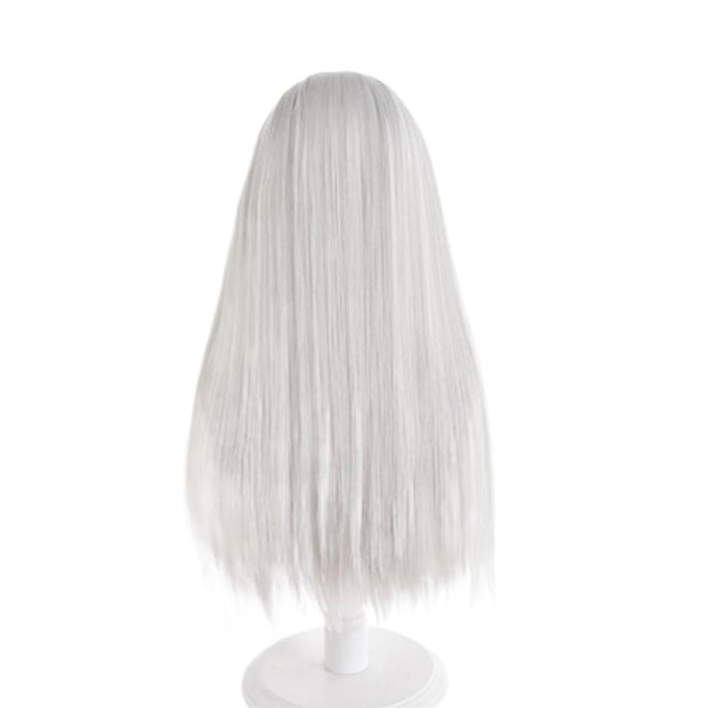 Парик Akixen Лолита Длинный Прямой Двойной Хвостик Серебристо-Белый Парик Снежная Ночь Детский Стишок Стиль Харадзюку Маленькое Лицо Термостойкий Косплей Сетка Для Волос Мода