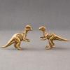 Miniatures Copper Dinosaur Ornaments Solid Brass Jurassic Dinosaur Small Statue Office Desktop Ornaments Tea Pet Crafts