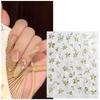 Золотые цветочные наклейки для ногтей, флеш-стикер для милого дизайна ногтей, стереоскопический нейл-арт, любители и мастера по маникюру своими руками
