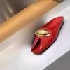 Fashion 2025 Summer Peep Toe Women's Modern Slippers Fashion Square Toe Low Heel Metal Decoration Sandals Outdoor Dress Daily Slippers