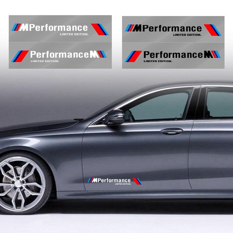 2pcs Car 3D Stickers Auto Side Body Sports Sticker Decals Car Accessories For BMW M E34 E36 E60 E90 E46 E39 E70 F10 F20 F30 X5 X6 X1 M3 M5 M6 E71 F01