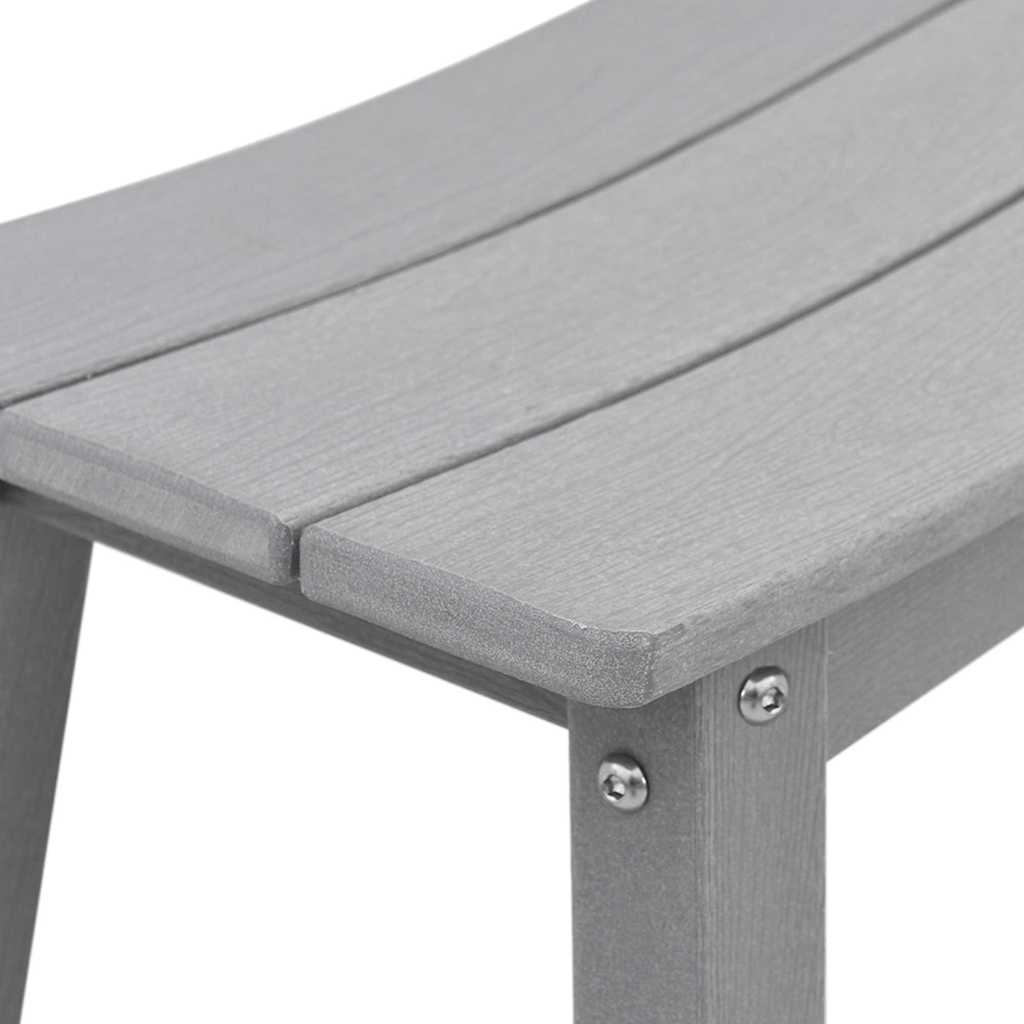 Garden Bar Set 4 pcs Light Grey HDPE