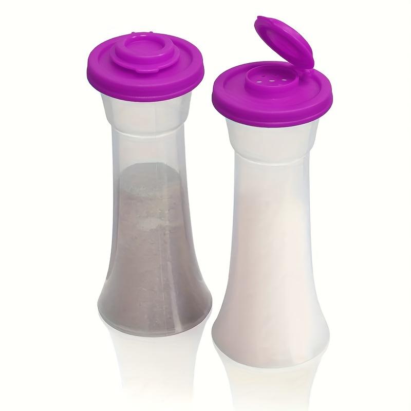 2PCS Plus Salt and Pepper Shaker Moisture-proof Salt Shaker Go Camping Picnic Outdoor Kitchen Spice Jar Dispenser, BBQ Seasoning Jar, Powder Sprinkler