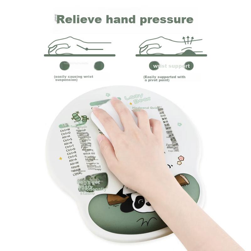 Rantopad TOTO Silicone Wrist Rest Circular Wrist Pad, Office Shortcut Key, Mouse Pad, Dabao Xiong Gree