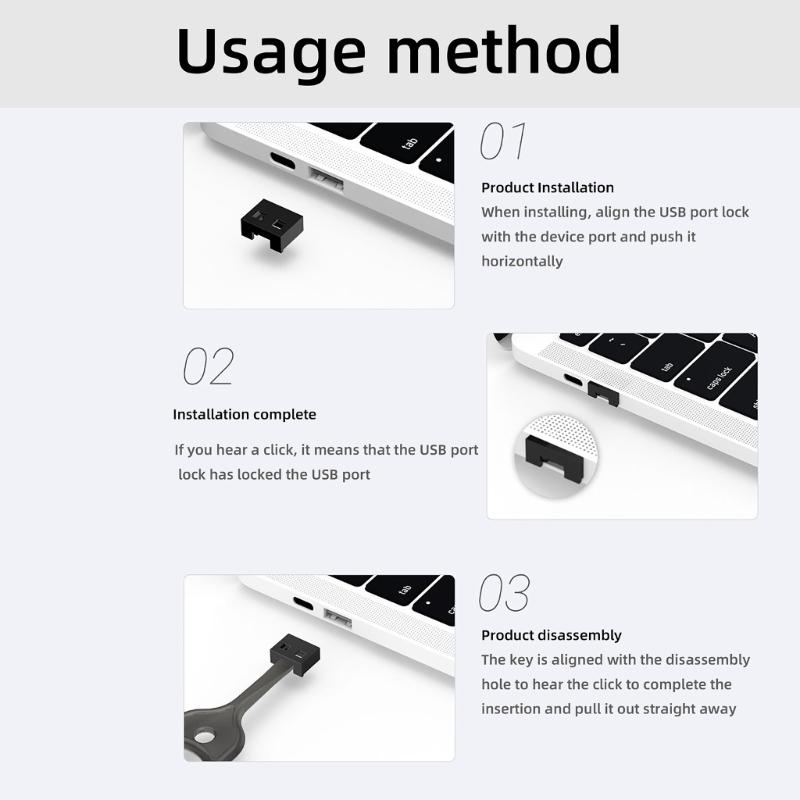 Простые в использовании заглушки для USB-портов USB-заглушка Универсальная посадка для безопасности данных на ПК и ноутбуке от пыли и воды