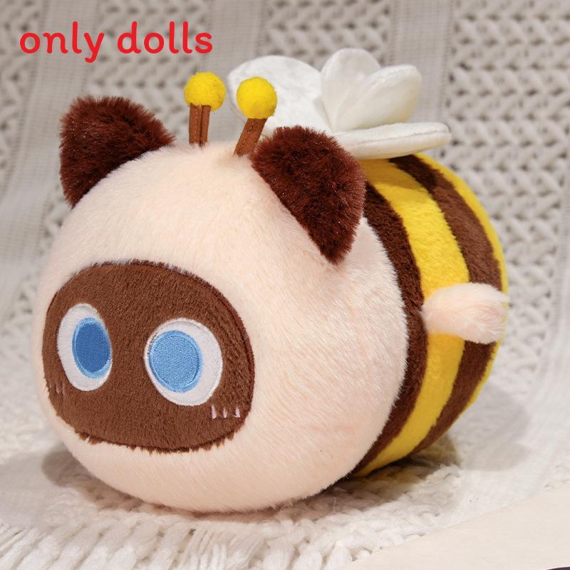 Милая плюшевая игрушка кошка и пчела из ткани с коротким ворсом для детей и девочек, подарок