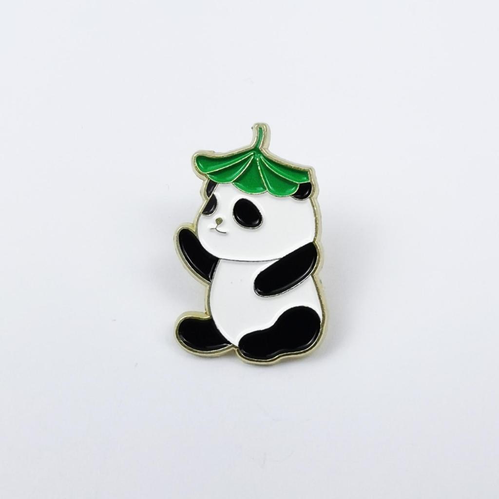 Panda Cartoon Brooch - Cute Metal Badge for Children's Bags & Clothing