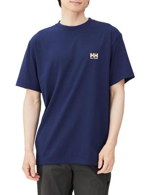 Футболка Helly Hansen с коротким рукавом и графическим принтом на спине, цвет Ocean Navy