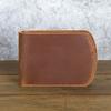 Handcrafted Full Grain Slim Curve Front Pocket Mens Wallet Italian Leather Mens Billfolds and Wallets