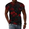Summer Rose Flower Graphic T Shirts For Men and Women Fashion Casual Personality O-neck Print T-shirt 3D Harajuku Style Tee Top