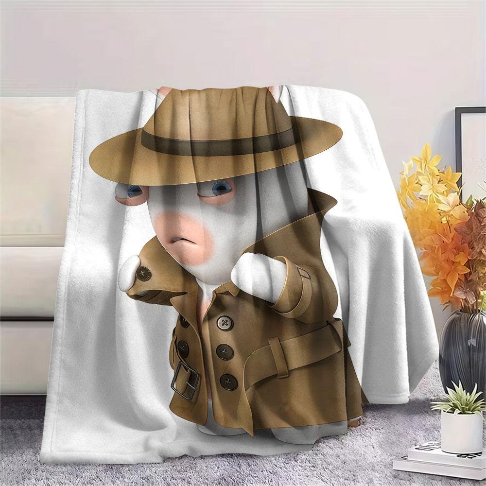 1PC Rabbids Invasion Joy Blanket, High quality Comfortable for All Seasons, Home Decor, Warmth and Comfort