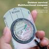 Multifunctional Outdoor Compass Precise Measuring Scale High Transparent Portable Hiking Backpacking Survival Map Reading Accurate Pointing Compass