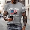 Men's Printed Short Sleeve T-Shirt Men's Loose Casual Short Sleeve Top