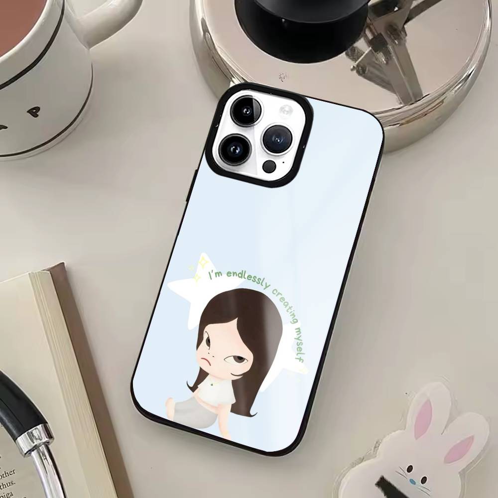 Чехол для телефона Art Y-Yoshitomo N-Nara Для iPhone 17, 16, 15, 14, 13, 12, 11 Plus, Pro Max Магнитный Для Magsafe Беспроводная Зарядка