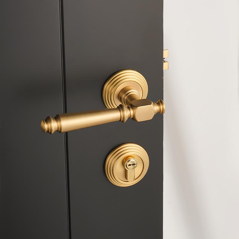 DOOROOM Роскошный Латунный Замок для Двери Современный Интерьер Французская Спальня Ручка Дверная Изящная Простая Комната Гостиная Мебель Фурнитура