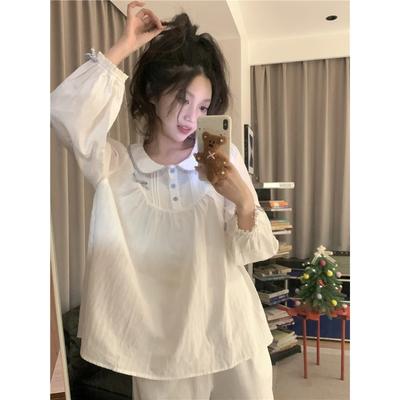 Женская пижама, новый осенне-весенний комплект с длинными рукавами, мягкая пижама с рисунком медведя, женский домашний комплект для сна, кардиган