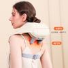 Neck Massager for Pain Relief, Shoulder and Trapezius Massager with Kneading and Heat Therapy, Wearable Shiatsu Massage Pillow for Home Use