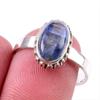 Натуральный кианит драгоценный камень ручной работы 925 пробы серебро подарок кольцо S.8 h1v95