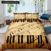 Music Notes Bedding Set for Kids Adult Duvet Cover King Queen Size Print Bed Set Home Textiles Bedclothes 2/3Pcs Duvet Cover Set