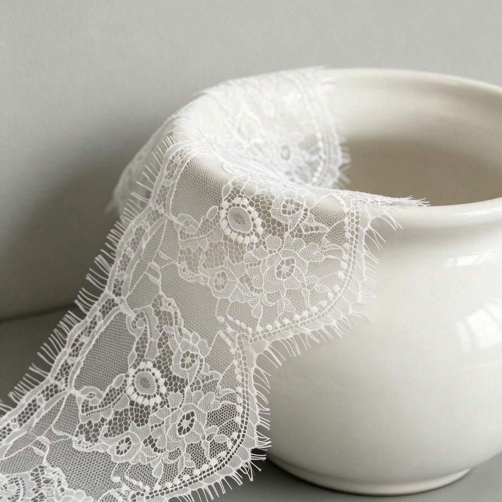 3 meters Eyelash Lace Fabric Floral Pattern Decorative Lace Edging New Floral Lace Trim Home Decor