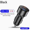 Dual USB 66W 3.1A Fast Car Charger QC3.0 Power Adapter Voltage Monitor Fast Charging For iPhone Xiaomi Samsung Huawei OPPO