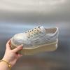 Muffin Sole White Shoes Women's Autumn New Breathable and Heightening Board Shoes