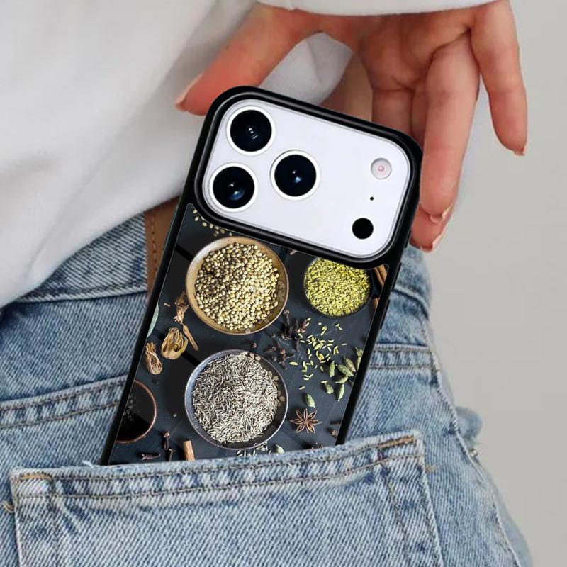 Cooking Chef Spices Seasoning Phone Case for iPhone 16e 15 14 13 12 17 Pro Max Plus Air 17pro Cover Coque