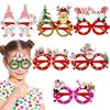 Christmas Glasses Plastic Santa Gnome Glasses Frame Photo Prop Christmas Decorations 2024 New Year Gift Party Supplies
