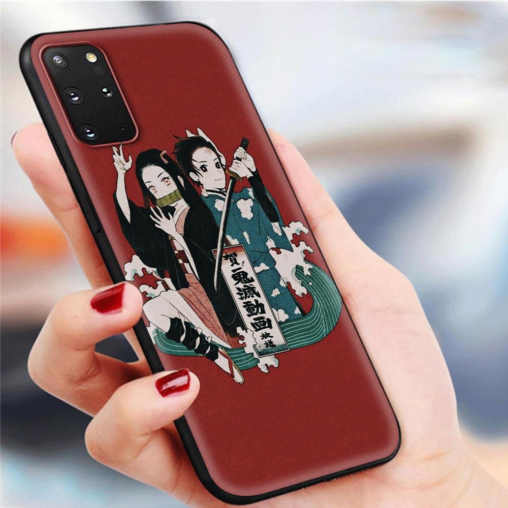 Чехлы для телефонов Demon Slayer Kimetsu No Yaiba для Samsung Galaxy S10 S20 FE S20 Ultra 5G S8 S9 Plus S10 Lite S20 + S7 Мягкий корпус из ТПУ