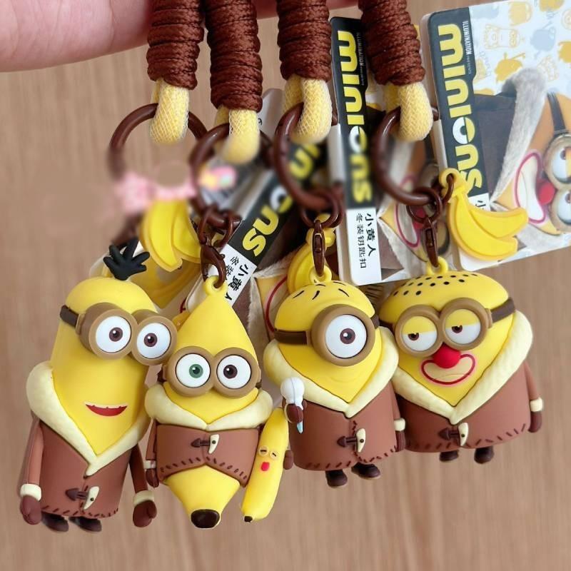 Minions Winter Keychain Cute Cartoon Charms For Backpacks And Gifts**