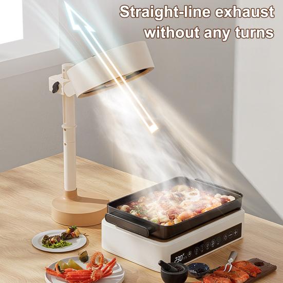 Маленькая вытяжка-очиститель воздуха, тихий портативный настольный очиститель воздуха с 5-слойным фильтром с активированным углем, регулируемая 3-скоростная, удалитель дыма и запаха