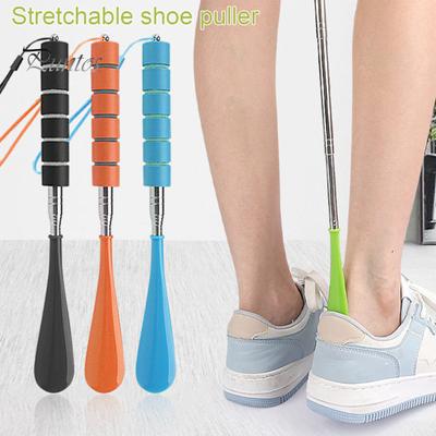 Телескопический рожок для обуви из нержавеющей стали с противоскользящей ручкой для пожилых мужчин, женщин, детей, повседневные спортивные туфли, помощник, подъемник для обуви, аксессуары для обуви