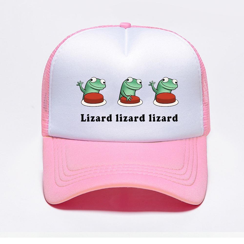 Lizard Meme hat Unisex Women Funny Baseball Cap Casual Summer Adjustable mesh breathable Snapback hats Gorras