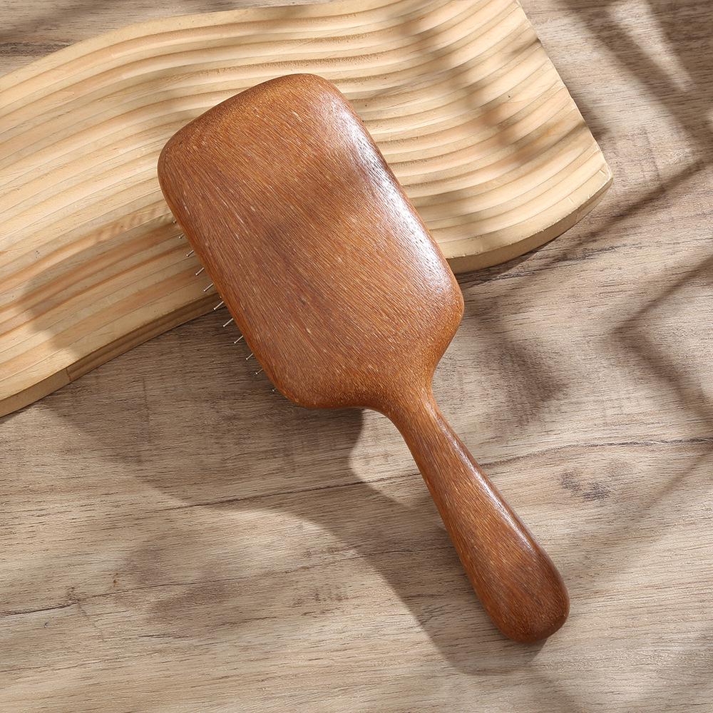 Customizable Sandalwood Air Cushion Comb for Scalp Massage and Long Hair